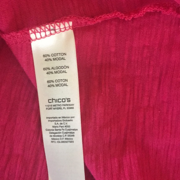 Chico’s Ultimate Tee In Fuchsia size small - Picture 5 of 7